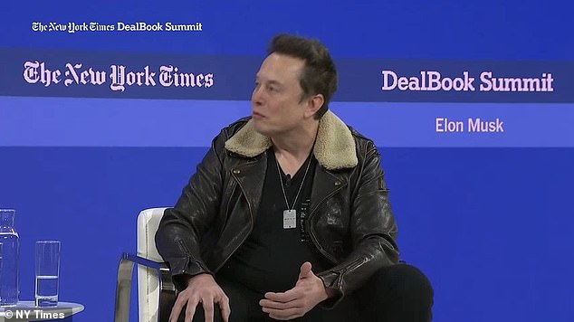 Elon Musk appeared at the DealBook Summit in New York City on Wednesday