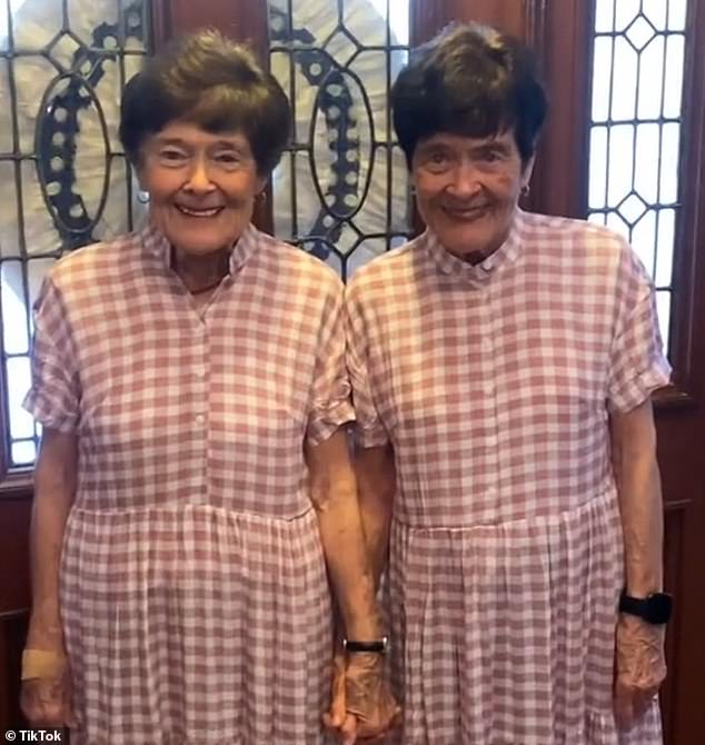 Identical twins Anne McQueen and Susan Briggs, both 84, have always been proud of their shared looks