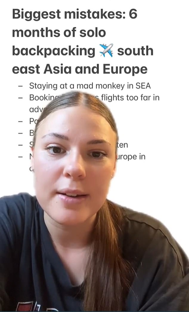 In a video from July, she gave her best advice for those planning to go backpacking