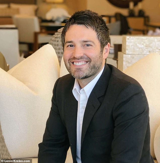 Interior designer Loren Kreiss (pictured), from the US, has revealed the three things he would never use in his home