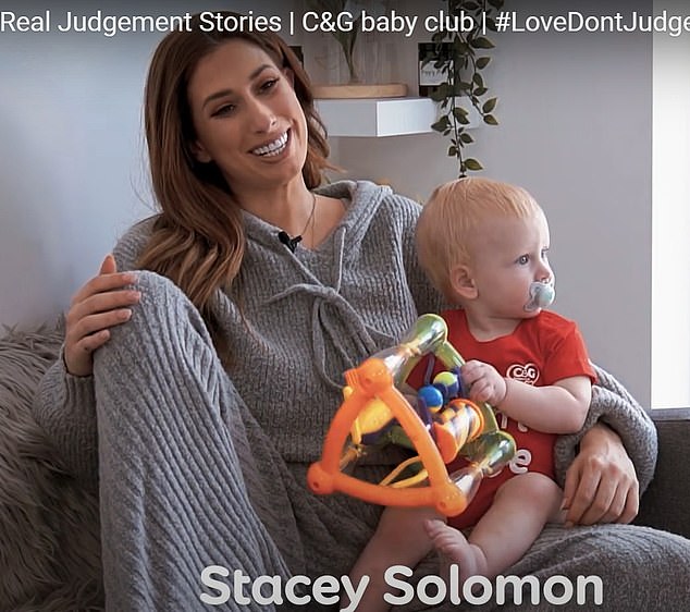 Loose Women panellist Stacey Solomon and her son Rex have previously appeared in social media videos promoting formula manufacturer Cow & Gate's Baby Club