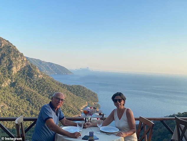 Turkish-born Erden Arkan, 74, co-owner of KSK Construction Group, pictured enjoying a lavish holiday with his teacher wife Itir