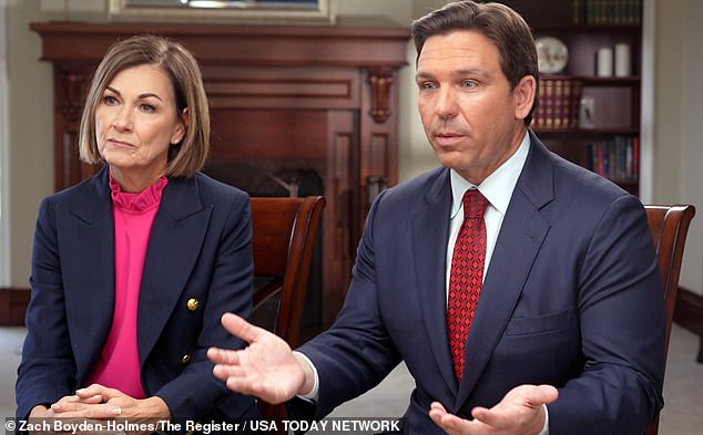 Iowa Governor Kim Reynolds confirmed last weekend's rumors and officially endorsed Florida Governor Ron DeSantis for president, angering rival Donald Trump.