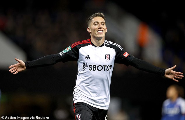 Harry Wilson gave Fulham the lead against Ipswich from close range in the ninth minute