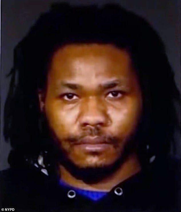 Moore (pictured) was charged in April with breaking into Billini's home in Washington Heights, Manhattan, where he broke her arm and hit Questa's boyfriend in the head with a hammer during an argument between neighbors over Billini's barking dog.