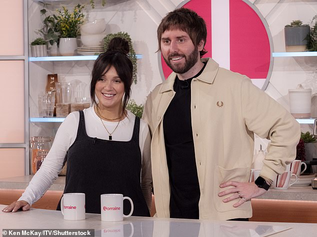 How did this happen?  James Buckley has revealed his wife Claire Meek almost divorced him after he was caught with her sister's sexy lingerie (pictured last week)