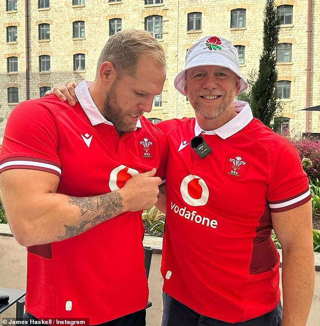 Close: James Haskell has confided in his rugby boyfriend Mike Tindall after announcing his split from wife Chloe Madeley