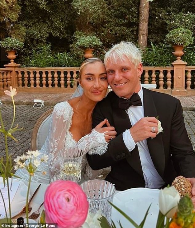 Sweet: Jamie Laing and Sophie Habboo shared a big announcement - six months after they tied the knot