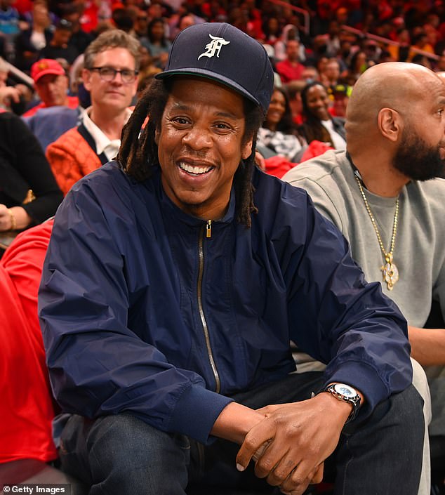 Jay-Z, 53, has donated a trunk full of rare memorabilia items through his company Roc Nation, with proceeds from the sale benefiting the Brooklyn Public Library.  Pictured last year in Atlanta