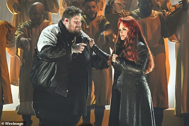 Jelly Roll and Wynonna Judd perform at the 57th Annual CMA Awards at Bridgestone Arena on November 8, 2023 in Nashville