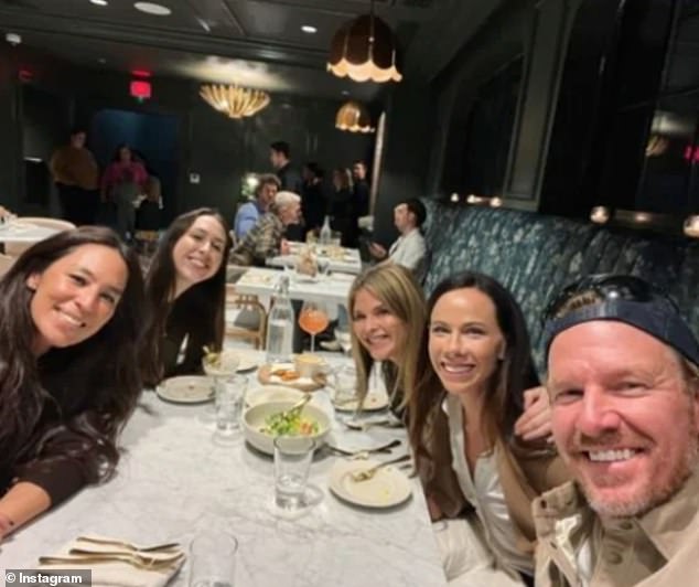 Jenna and Barbara were eating at the hotel's restaurant, Bertie's on the Rooftop, when the Fixer Upper stars joined them