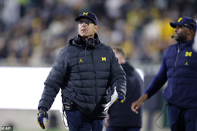 Harbaugh was unable to make the sideline for the Wolverines' game against Penn State