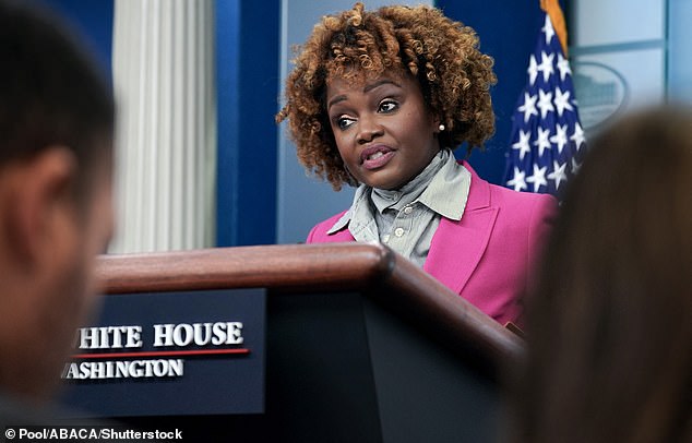 White House Press Secretary Karine Jean-Pierre cleaned up her first comment when she avoided a direct response to a question about people tearing up posters of the faces of Israeli hostages in Gaza