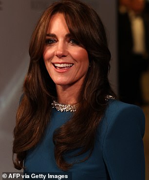 The princess's beautiful teal dress featured a gem-encrusted high neckline and striking padded shoulders