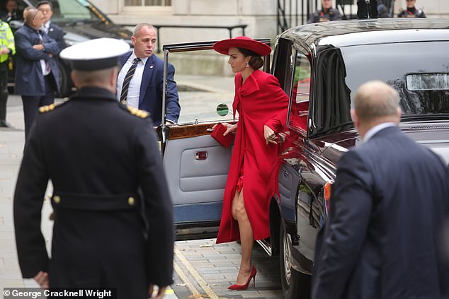 The Princess of Wales looked beautiful in the Catherine Walker coat