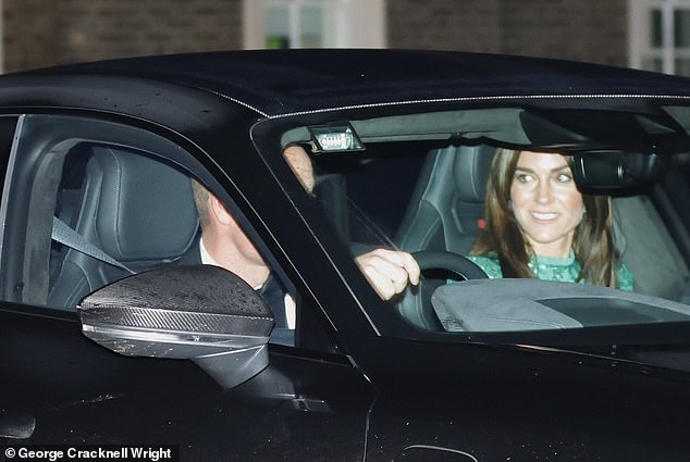 Kate Middleton oozed glamor in a festive dress in an emerald green sequin dress for King Charles' glittering 75th birthday party