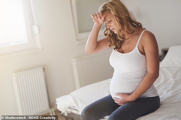 A scientific study found that children born to mothers who were depressed, anxious or stressed during pregnancy were more likely to develop ADHD (stock image)