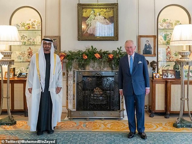 The king will meet Sheikh Mohamed bin Zayed Al Nahyan tomorrow.  They can be seen together in London in 2020