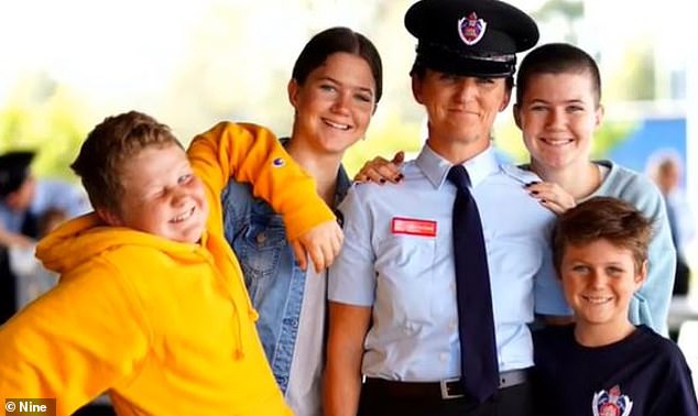 Firefighter Kristina Gram and her four children are in danger of becoming homeless at Christmas