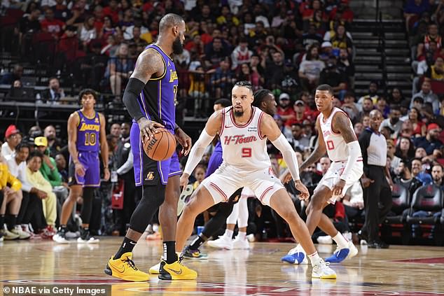 Lakers star LeBron James and Rockets Dillon Brooks reignited their feud after Houston's win