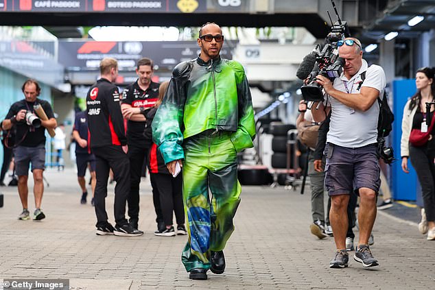 Lewis Hamilton paid tribute to Ayrton Senna during his home GP with a double leather outfit