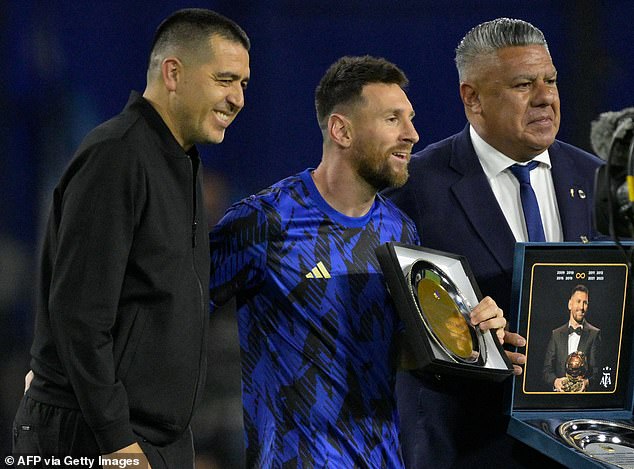 Lionel Messi was honored ahead of Argentina's World Cup qualifier against Uruguay