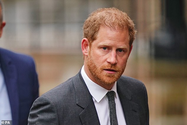 Prince Harry arrives at the Royal Courts of Justice in London on March 28