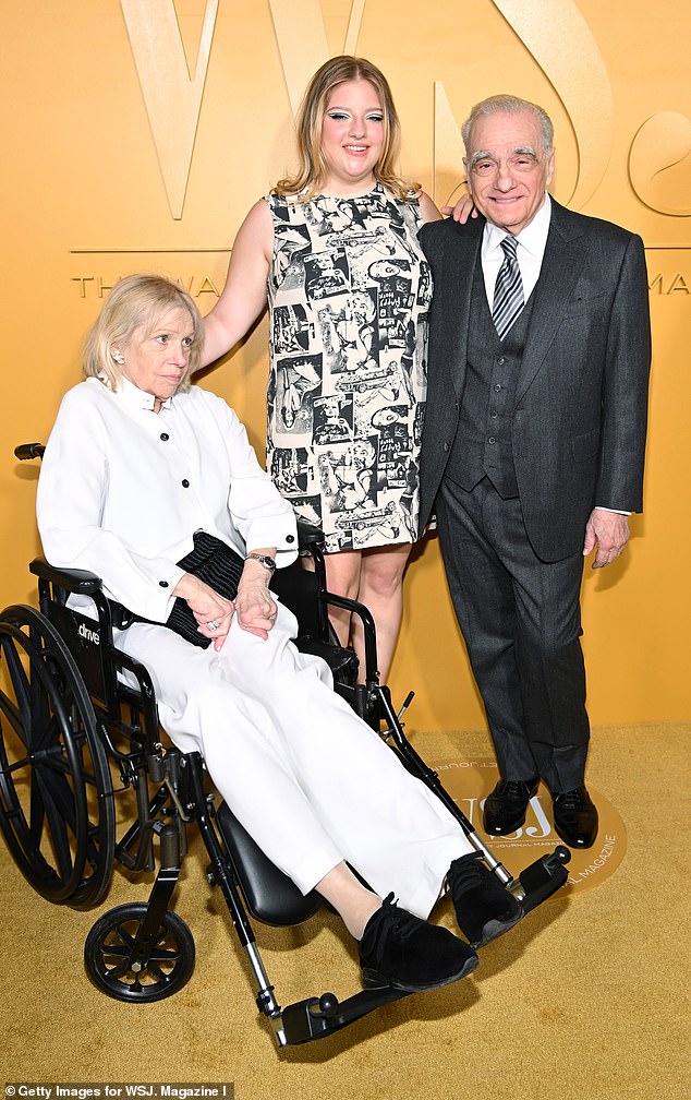 Movie legend: Martin Scorsese, 80, was joined by his daughter Francesca Scorsese, 23, and his wife Helen Morris, who has battled Parkinson's disease for more than 30 years, as he was honored Wednesday at the 2023 WSJ Magazine Innovator Awards in New York