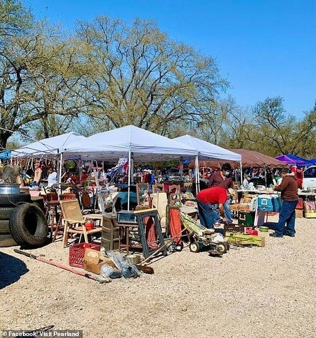 At least five people were shot at a Texas flea market on Sunday – and the gunman is still on the run.