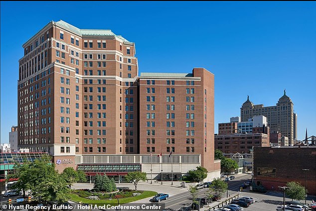 The Hyatt Regency hotel in Buffalo, where there are reports of a mass shooting