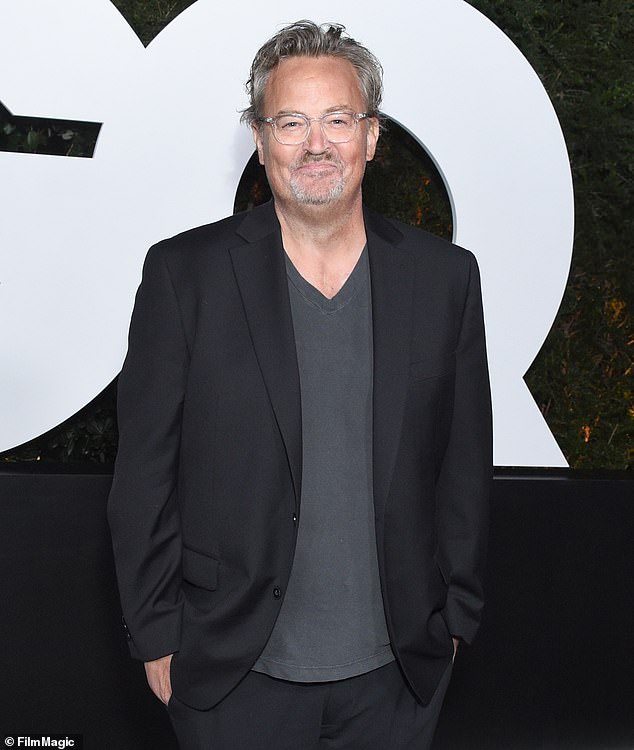 Tragic loss: Matthew Perry's beauty queen boyfriend has said the star was '100 per cent' sober before his tragic death at 54