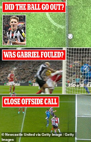 Officials had to review three separate incidents before deciding to award Gordon's goal