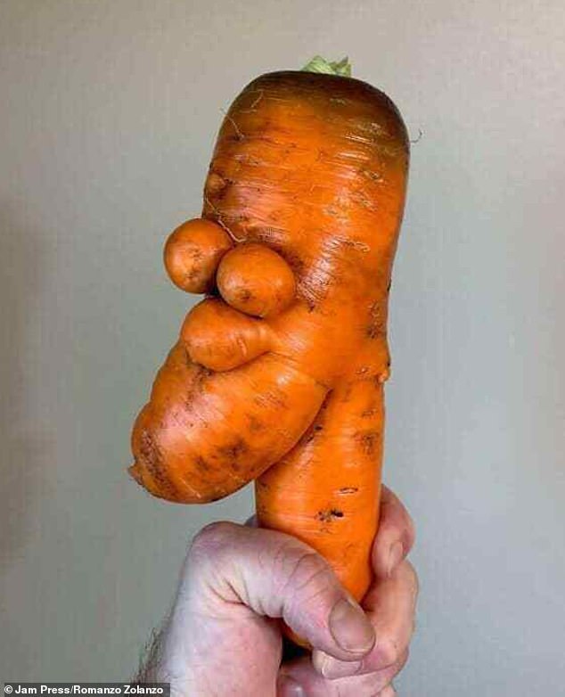 Romanzo Zolanzo was preparing his vegetables for dinner when he saw Homer Simpson's face in his carrot