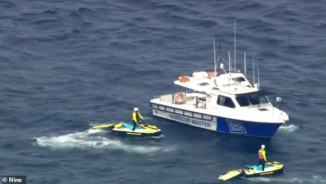 Victoria Police confirmed bodies were discovered on the plane on Monday evening, believed to be those of two men reported missing (photo, search efforts earlier this week)