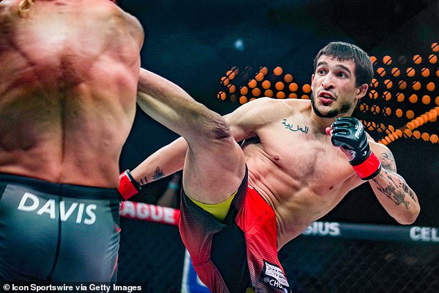 Mixed martial arts is much more than a way to fight fame and fortune for Biaggio Ali Walsh (pictured during his victory over Ed Davis in August)