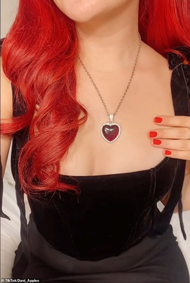 US-based TikToker Dani Apples has revealed that her boyfriend bought her a necklace made partly from his blood