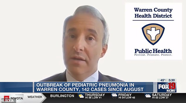 Above is Dr. Clint Koenig, who warned that hospitalizations in Warren County, Ohio, have increased over the past week