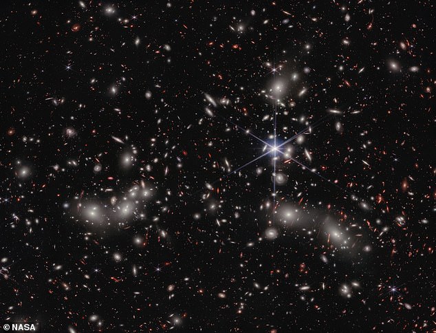 The newly discovered system was discovered in a region of space known as the Pandora Cluster, or Abell 27, where several massive galaxies are already clustered to form a supercluster so large that its gravity distorts spacetime around it.