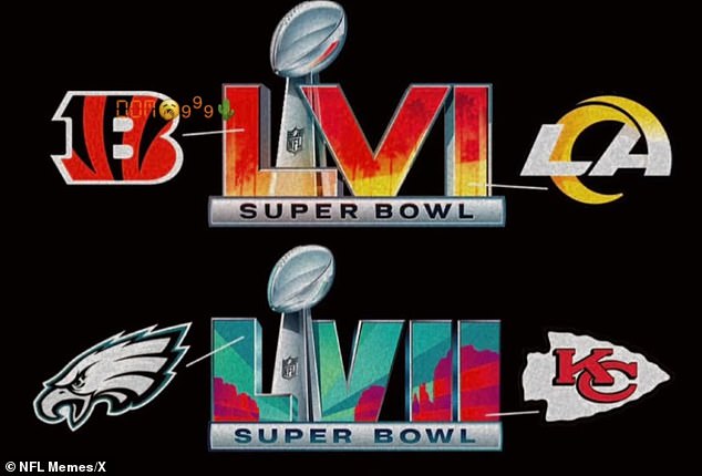 NFL fans claim the teams playing in the Super Bowl are predetermined each year and reflected in the colors of the game's logo