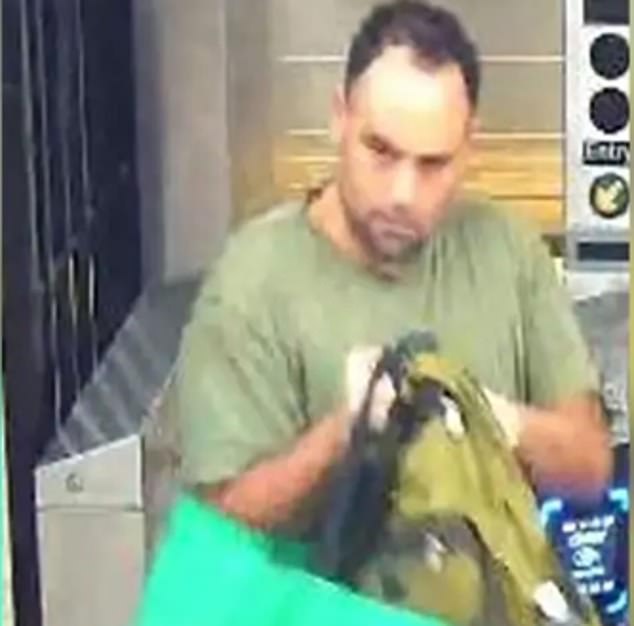 John Rote, 43, was arrested at his workplace in Manhattan, hours after he was caught on camera opening fire on the New York subway in an attempt to prevent an attempted robbery