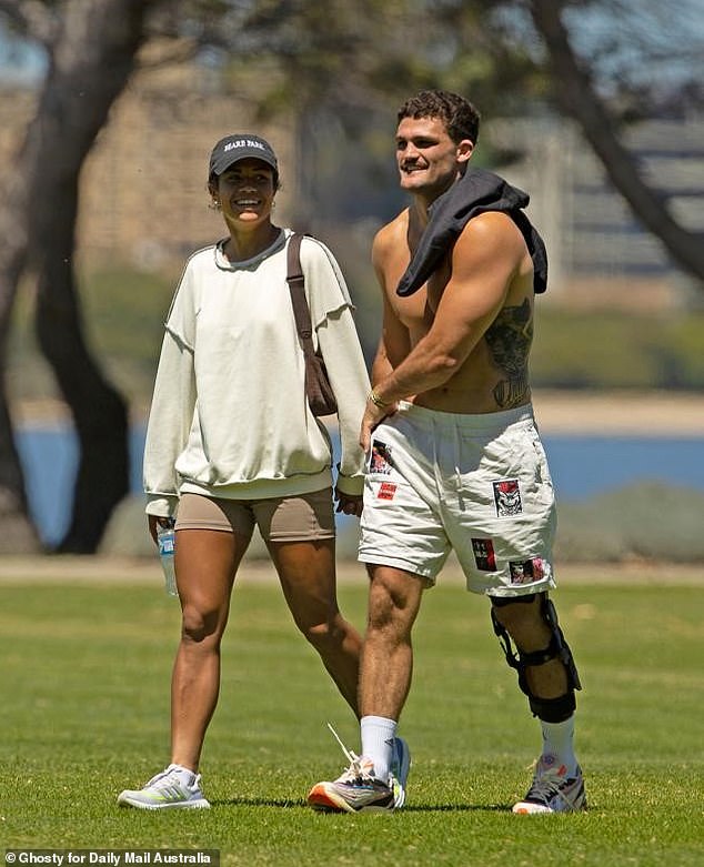 It comes just one day after Mary and a shirtless Nathan were spotted sharing some tender moments in Perth