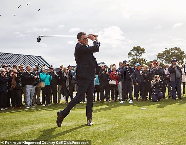Members of the National Golf Club on the Mornington Peninsula have written to the club's committee setting out their clear position against membership of former state premier Daniel Andrews (pictured)
