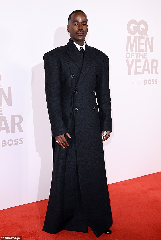 Exciting: Ncuti Gatwa, 31, has said a Doctor Who legend will be raised from the dead as he revealed some secrets from series 14 at GQ magazine's Men of the Year Awards on Wednesday