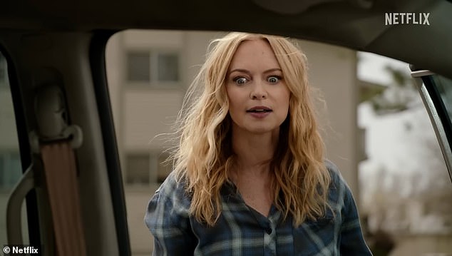 Not so festive: Viewers have trashed one of Netflix's latest Christmas releases, labeling it the worst festive movie ever - even though it has a star-studded cast (Heather Graham pictured)