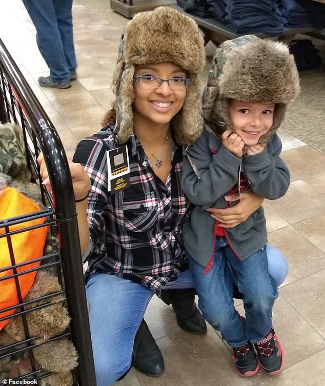 Taylor Hagan (pictured left), a New Mexico police cadet, was killed by her husband in an apparent murder-suicide in their home, leaving their eight-year-old son orphaned on Thanksgiving