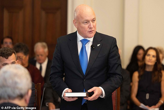 Christopher Luxon was sworn in as Prime Minister of New Zealand on Monday.  Luxon said the cigarette ban would 'create an opportunity for the emergence of a black market, which would be largely untaxed'