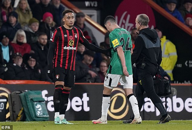 Newcastle suffer ANOTHER injury as Miguel Almiron limps off in