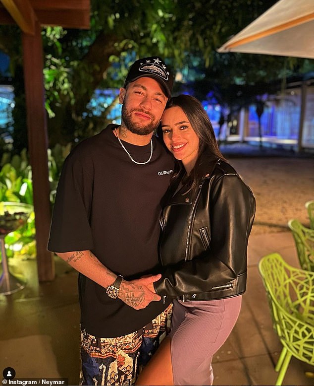 Speaking out: Brazilian football champion Neymar's heavily pregnant girlfriend has broken her silence after compromising images of the striker with two different women recently emerged