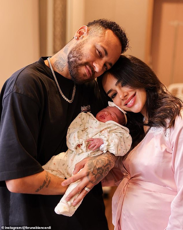 Neymar and ex-girlfriend Bruna Biancardi welcomed the former couple's daughter last month.  Thieves targeted her apartment on Tuesday looking for Biancardi and the baby and instead found her parents bound and gagged.