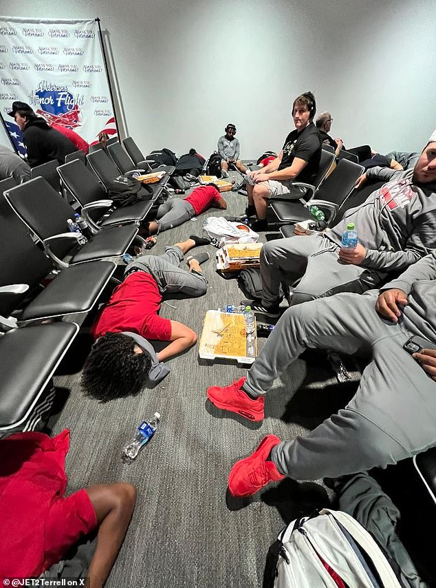 Players and staff from the Nicholls State football program were stranded in Marion, Illinois